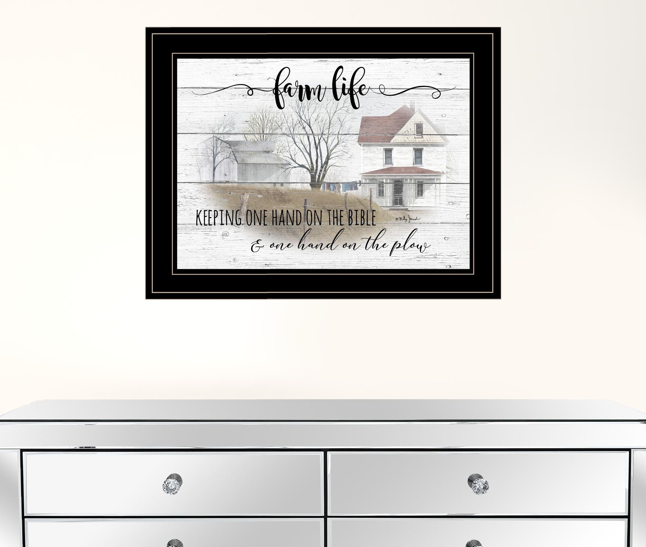 Farm Life 6 Black Framed Print Wall Art