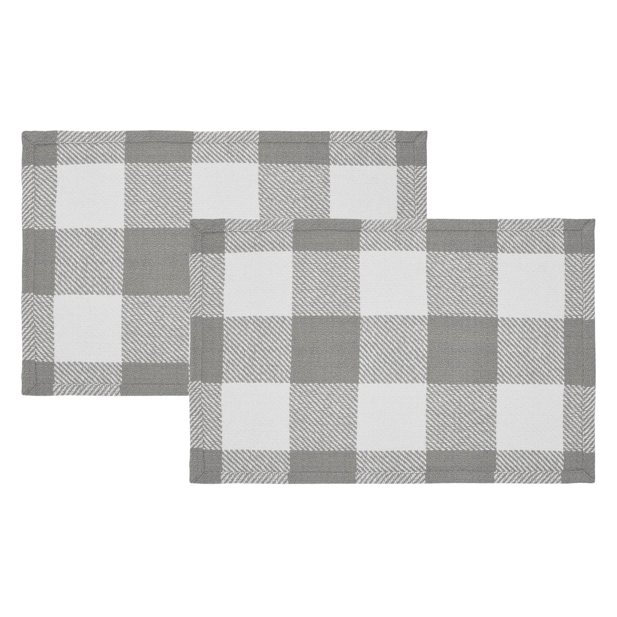 Annie Buffalo Check Grey Placemat Set of 2 13x19
