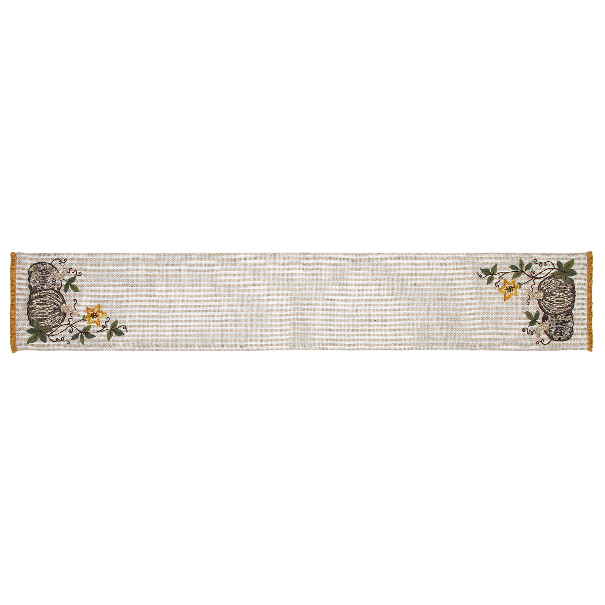 Autumn Pumpkin Patch Stripes Runner 12x72