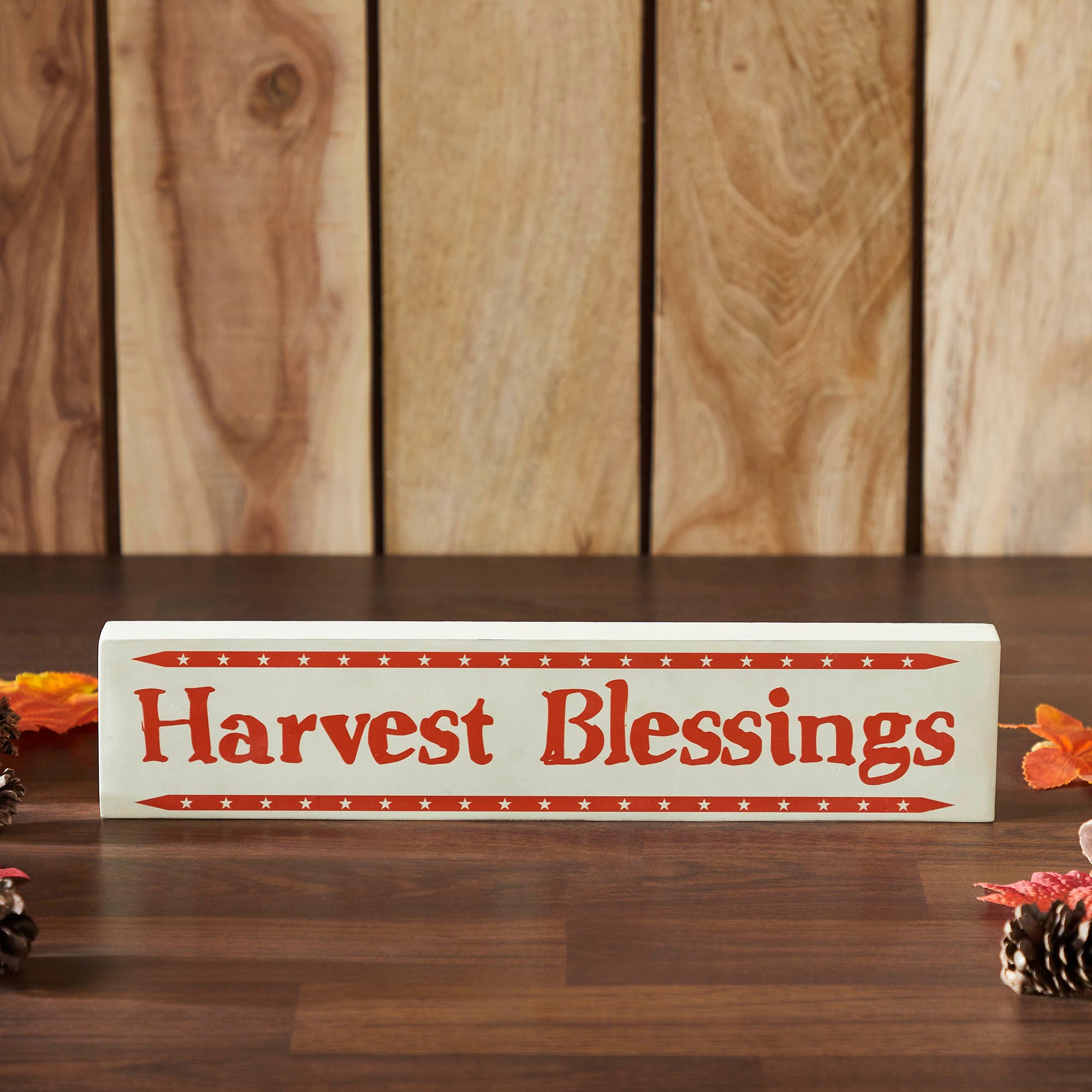 Harvest Blessings w/ Mini Stars Sign 3x14x1