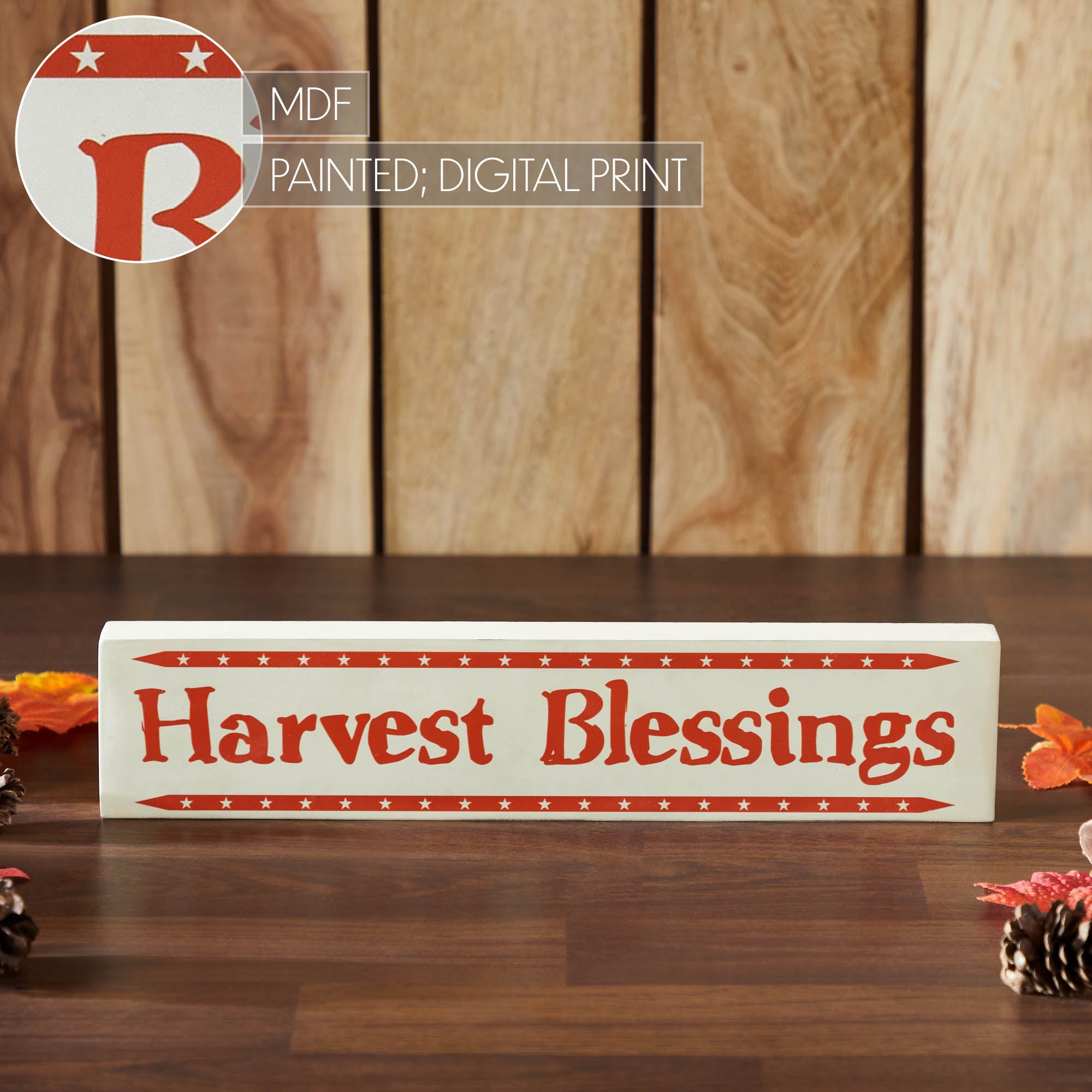 Harvest Blessings w/ Mini Stars Sign 3x14x1