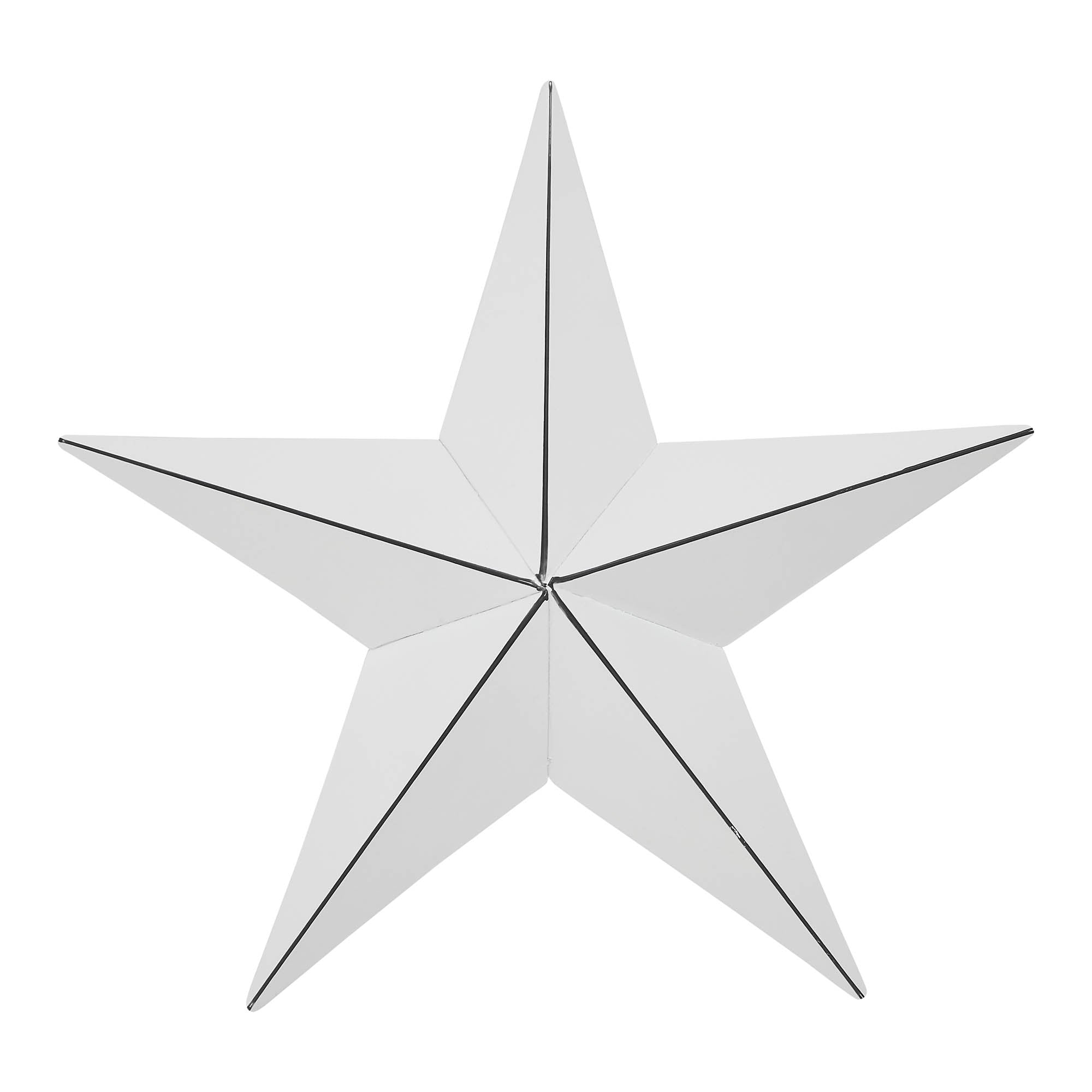 Metal Star White Distressed 8x8