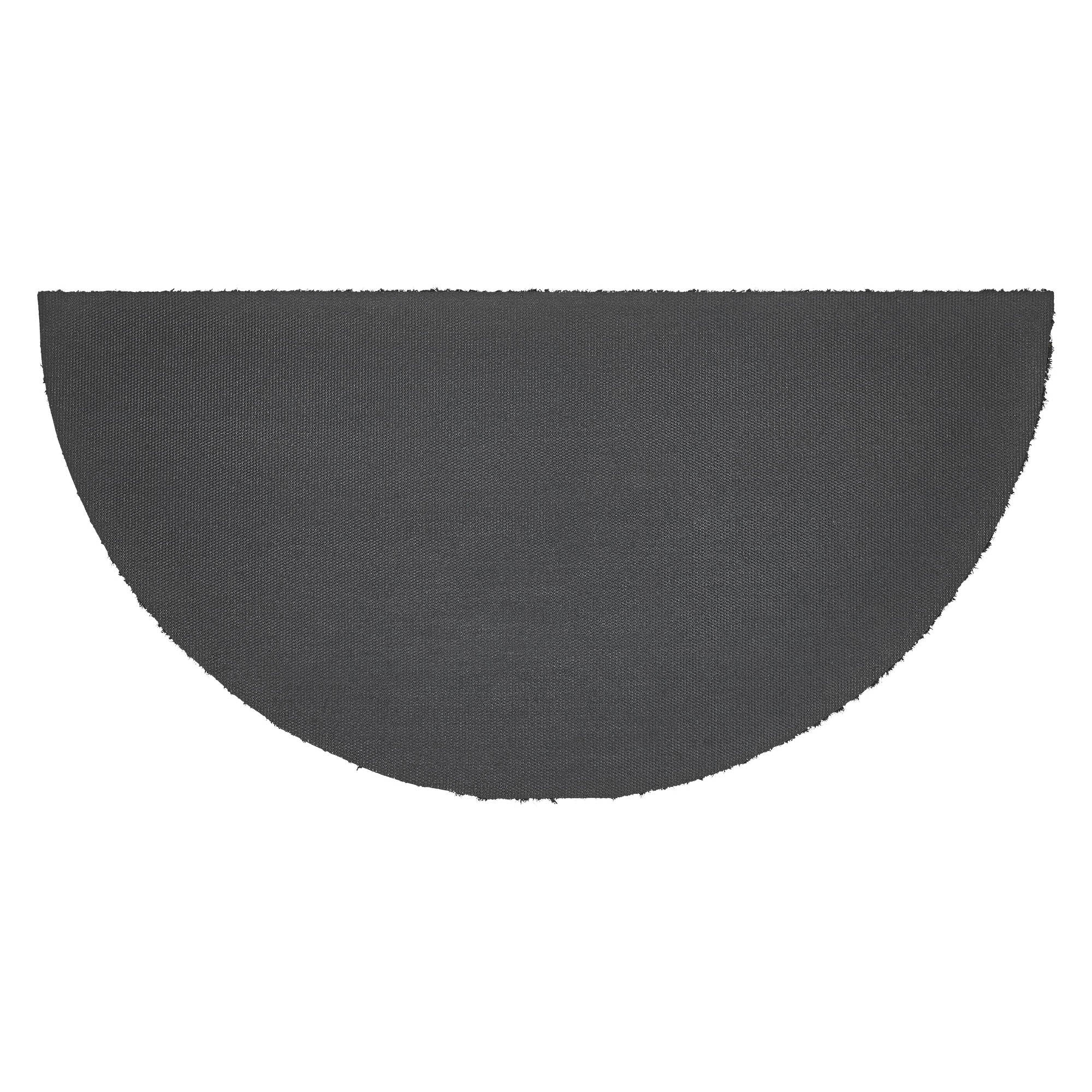 Charleston Mosaic Charcoal Coir Rug Half Circle 16.5x33