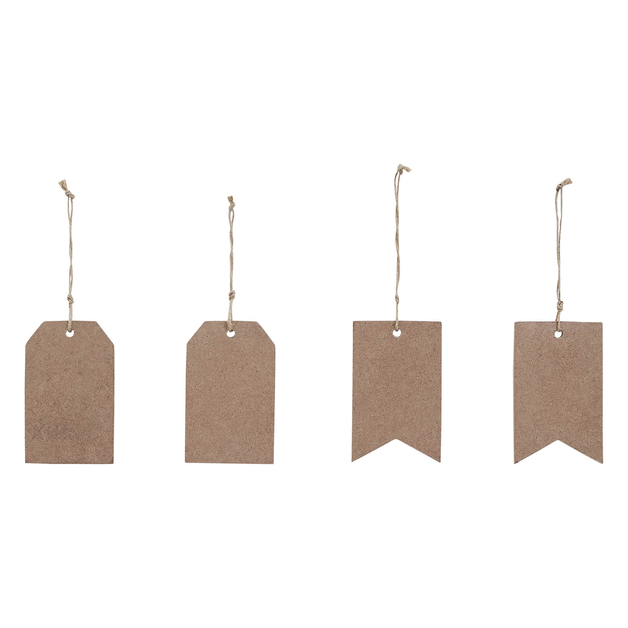 My Country USA RWB Ornament w/ Twine Set of 4 4x2.5x0.25