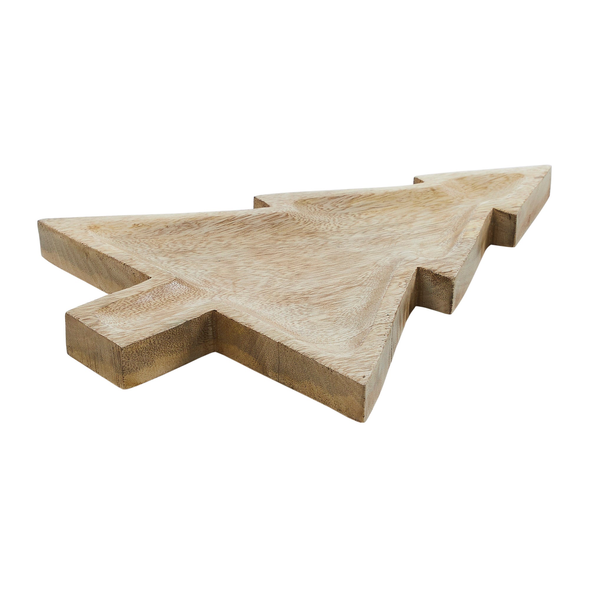 Tree-Shaped Natural Wooden Decorative Tray 13.75x10.5x1
