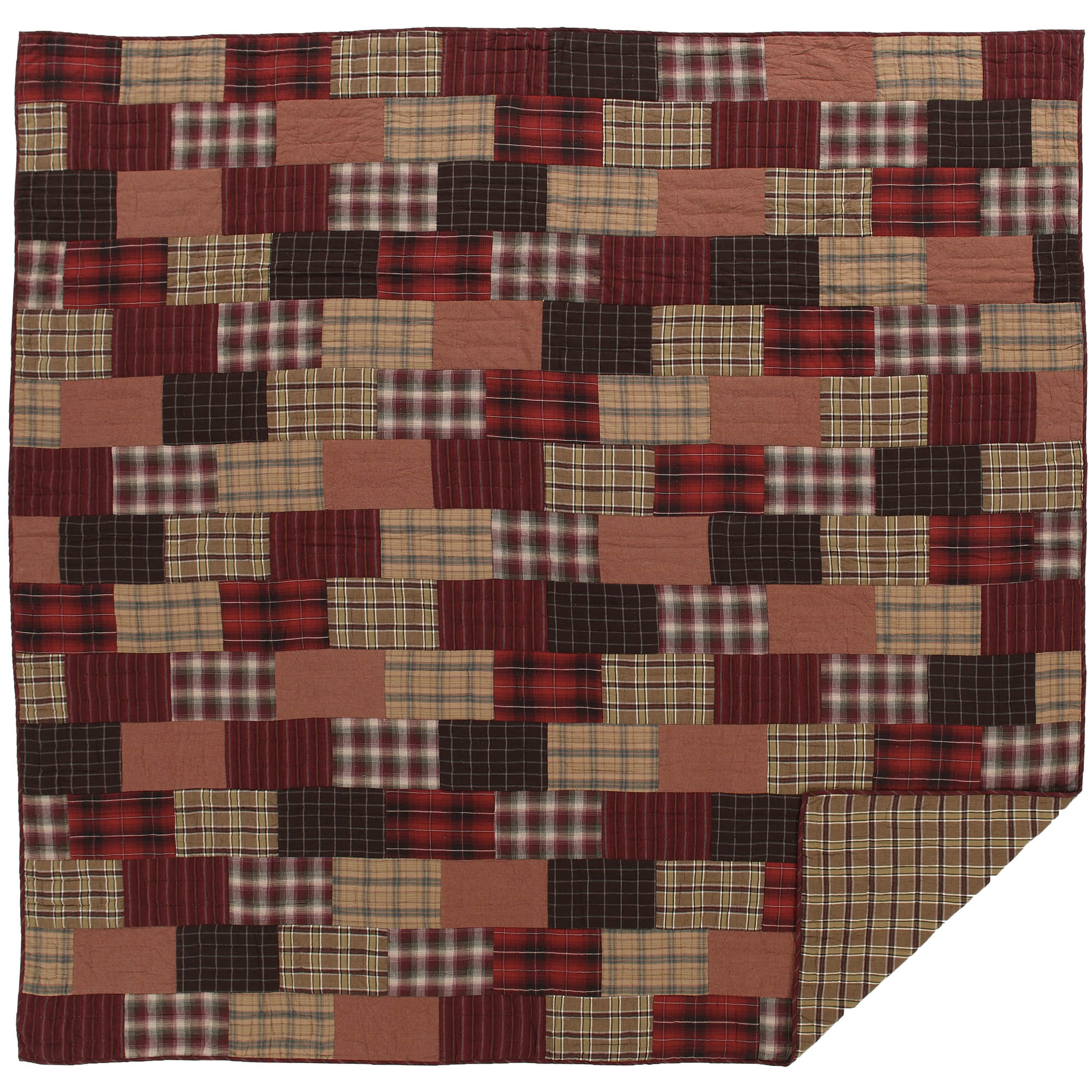 Wyatt Queen Quilt Set; 1-Quilt 90Wx90L w/2 Shams 21x27 5pc Bundle (Quilt-Shams, Euro Shams)