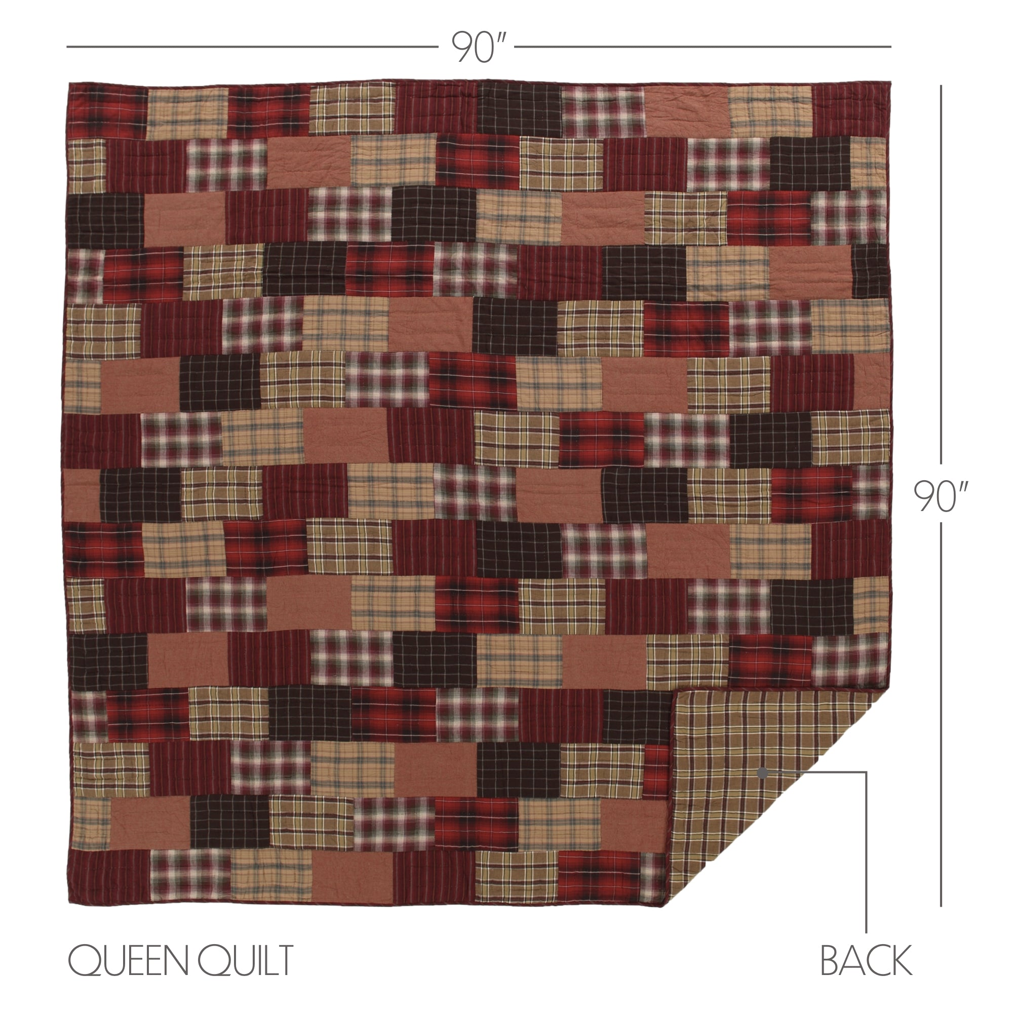 Wyatt Queen Quilt 90Wx90L 3pc Bundle (Quilt, Euro Shams)