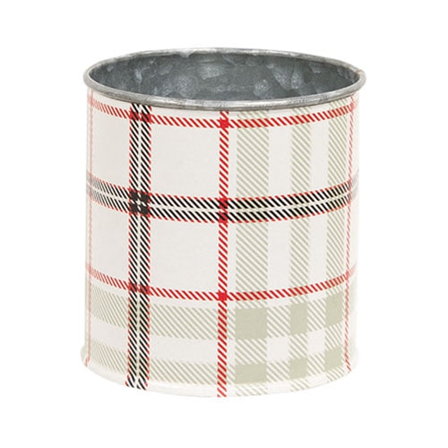 Pine & Plaid Cardinal Metal Buckets (Set of 2)