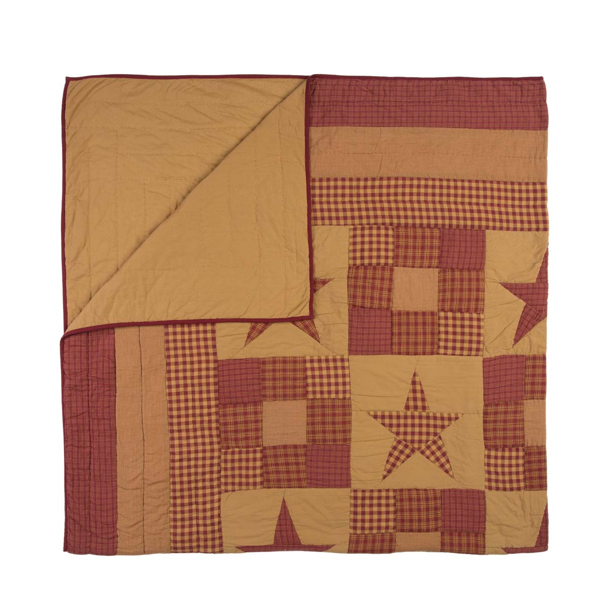 Ninepatch Star King Quilt 105Wx95L
