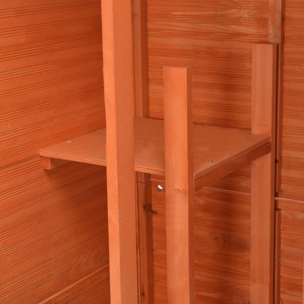 Garden Storage Shed Brown Wood 28.0 x 23.6 x 83.9 in