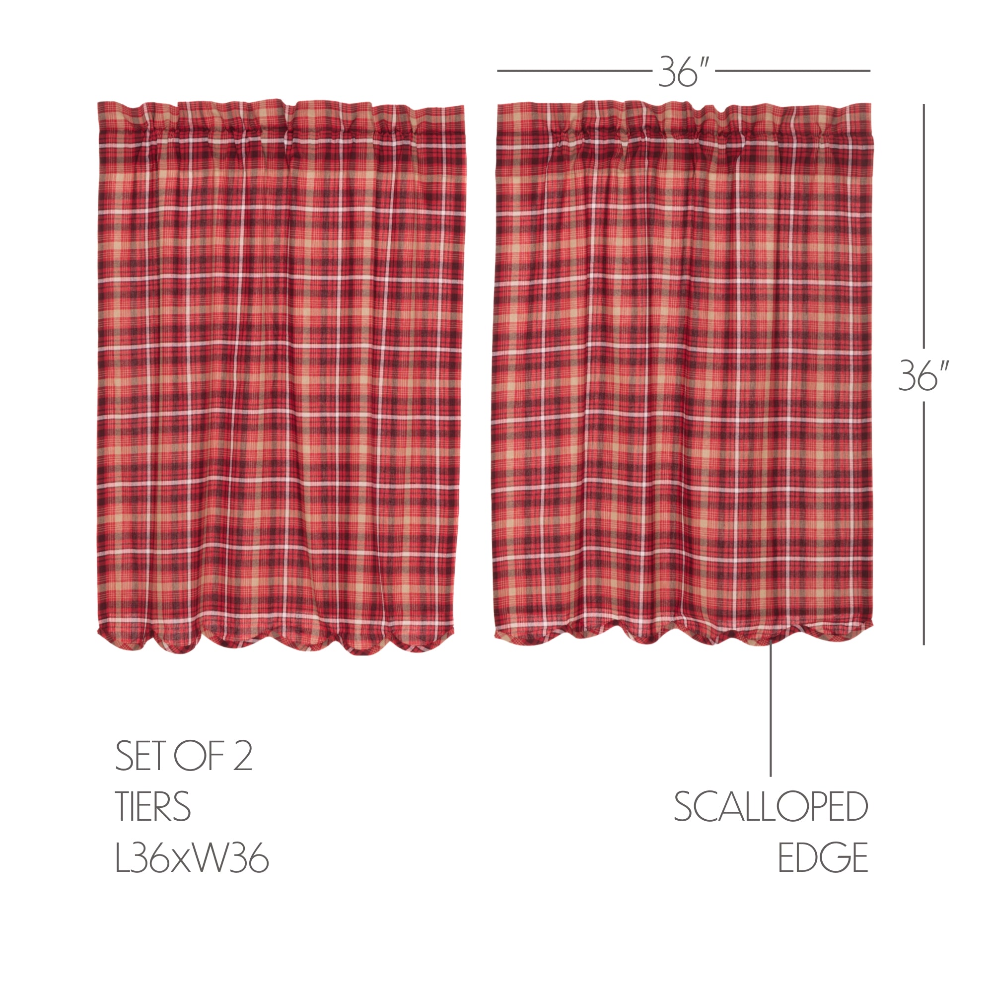 Braxton Scalloped Tier Set of 2 L36xW36