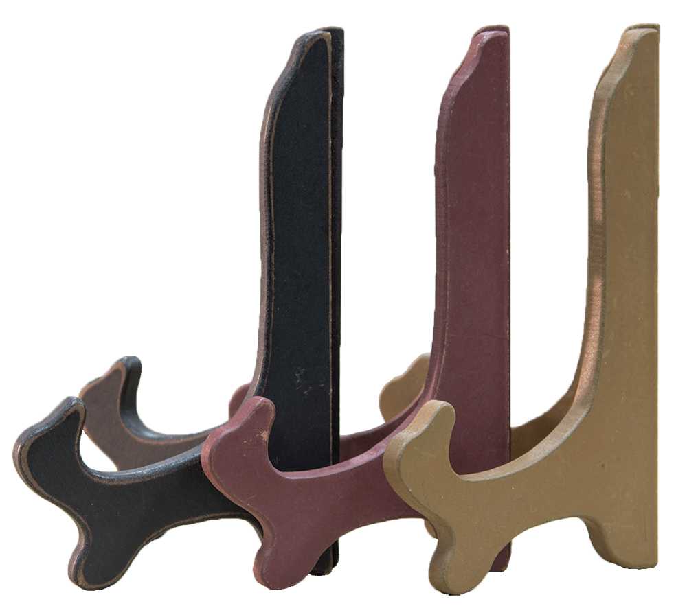 Wooden Plate Stand - Large (3 Count Assortment)