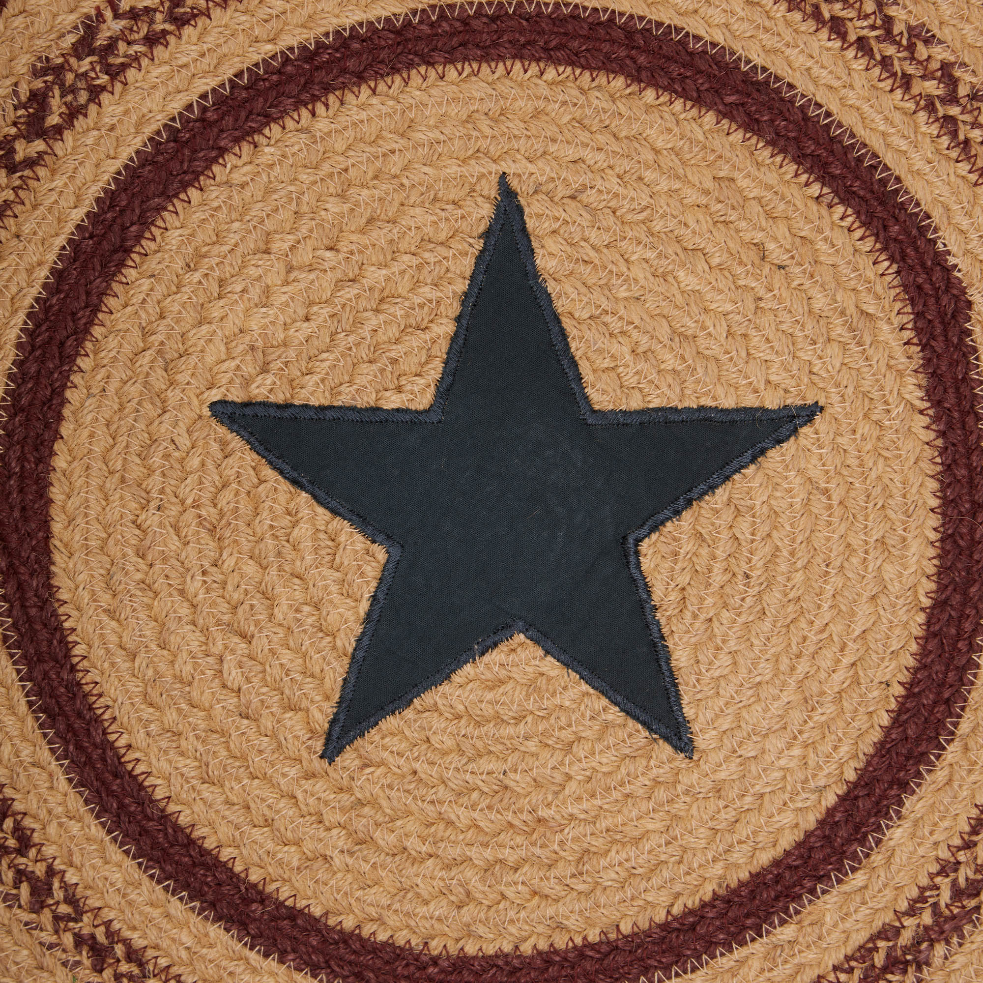 Potomac Jute Applique Star Chair Pad 15 inch Diameter Set of 6