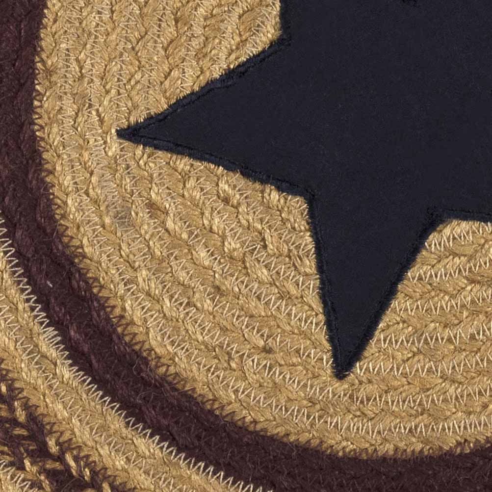 Potomac Jute Applique Star Chair Pad 15 inch Diameter Set of 6