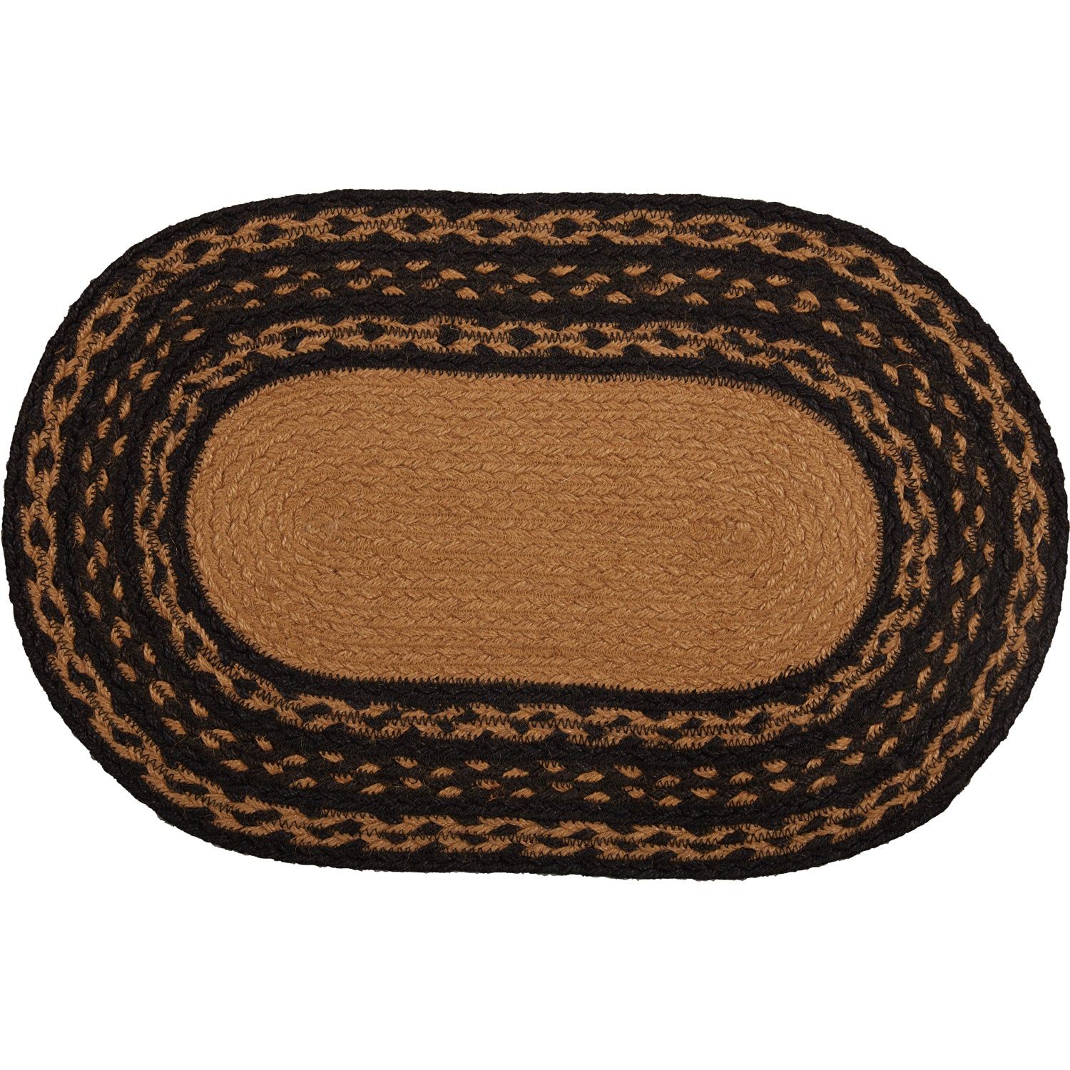 Farmhouse Jute Placemat Stencil Stars Set of 6 12x18