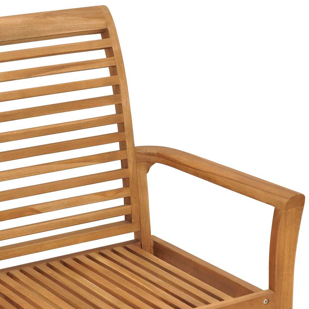 Garden Bench Teak Wood Color Solid Teak Wood, Fabric (100% polyester)