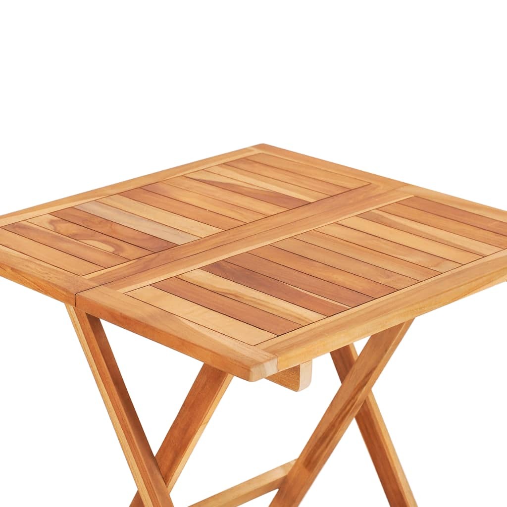 Bistro Set Set of 3 Taupe Fine sanded teak hardwood, 100% polyester