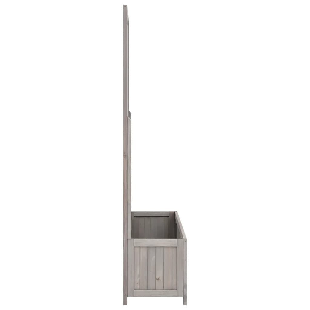Planter Grey Solid firwood 27.6 x 11.8 x 53.1 in Planters