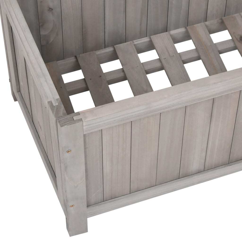 Planter Grey Solid firwood 27.6 x 11.8 x 53.1 in Planters