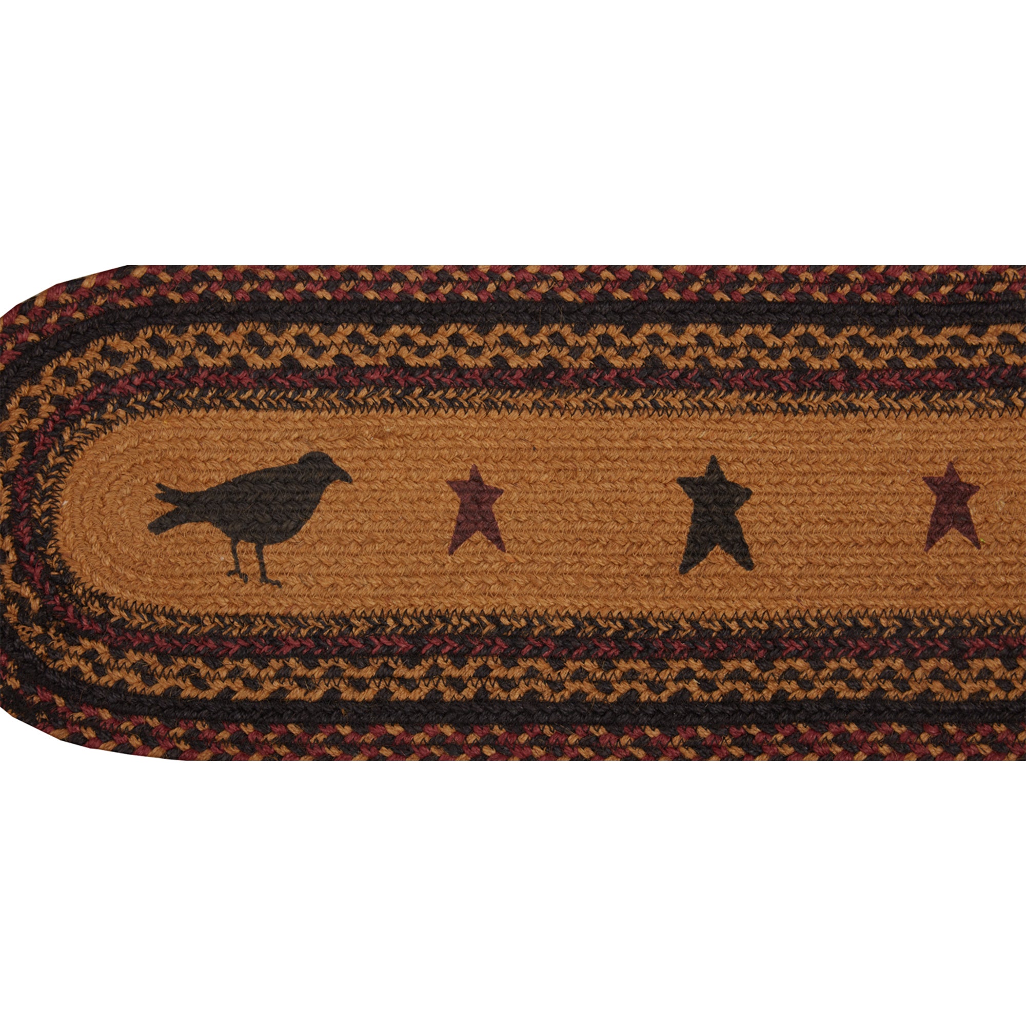 Heritage Farms Crow Jute Stair Tread Oval Latex 8.5x27