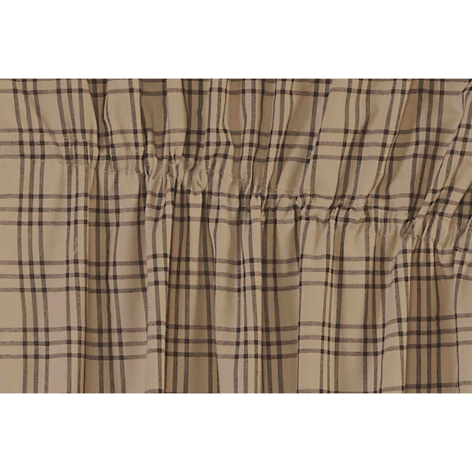 Sawyer Mill Charcoal Plaid Prairie Swag Set of 2 36x36x18