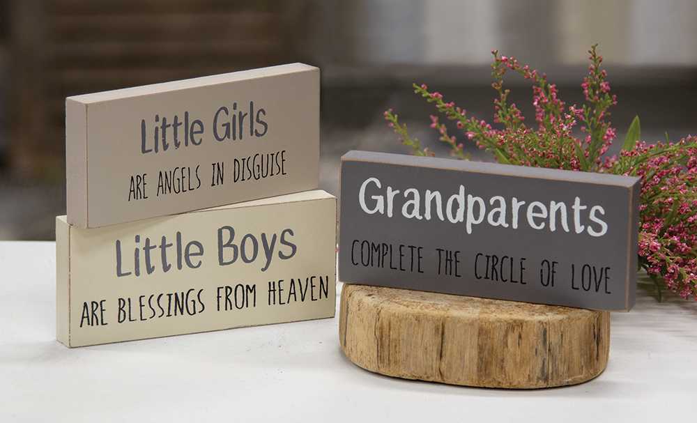 Little Boys, Little Girls Blocks - Farmhouse Colors (3 Count Assortment)