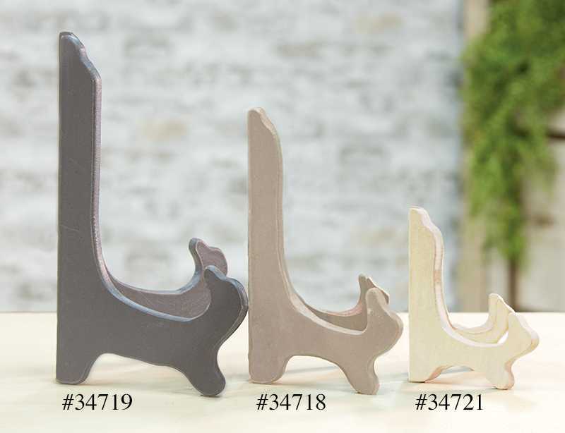 Wooden Plate Stand - Farmhouse Colors, Medium (3 Count Assortment)