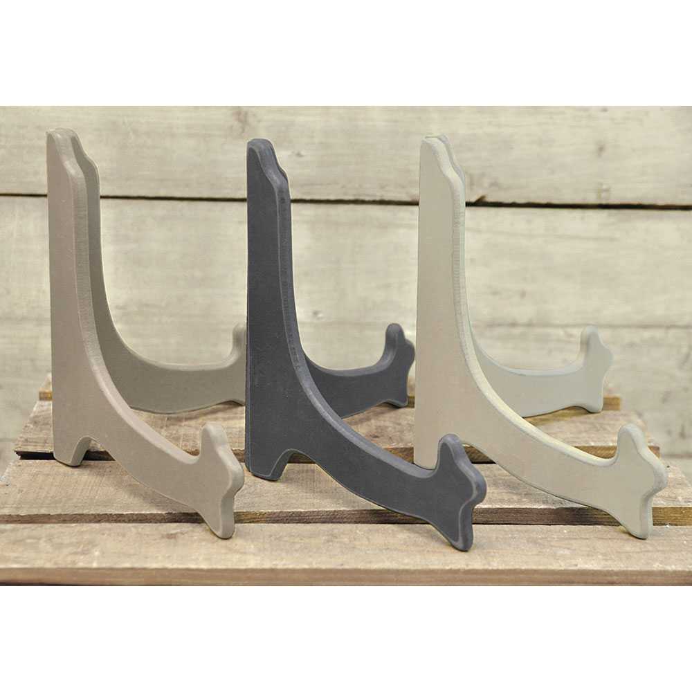 Wooden Long Oval Plate Stand - Farmhouse Colors (3 Count Assortment)