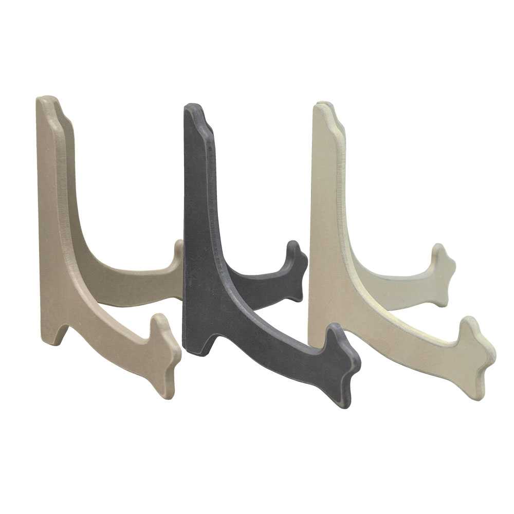 Wooden Long Oval Plate Stand - Farmhouse Colors (3 Count Assortment)