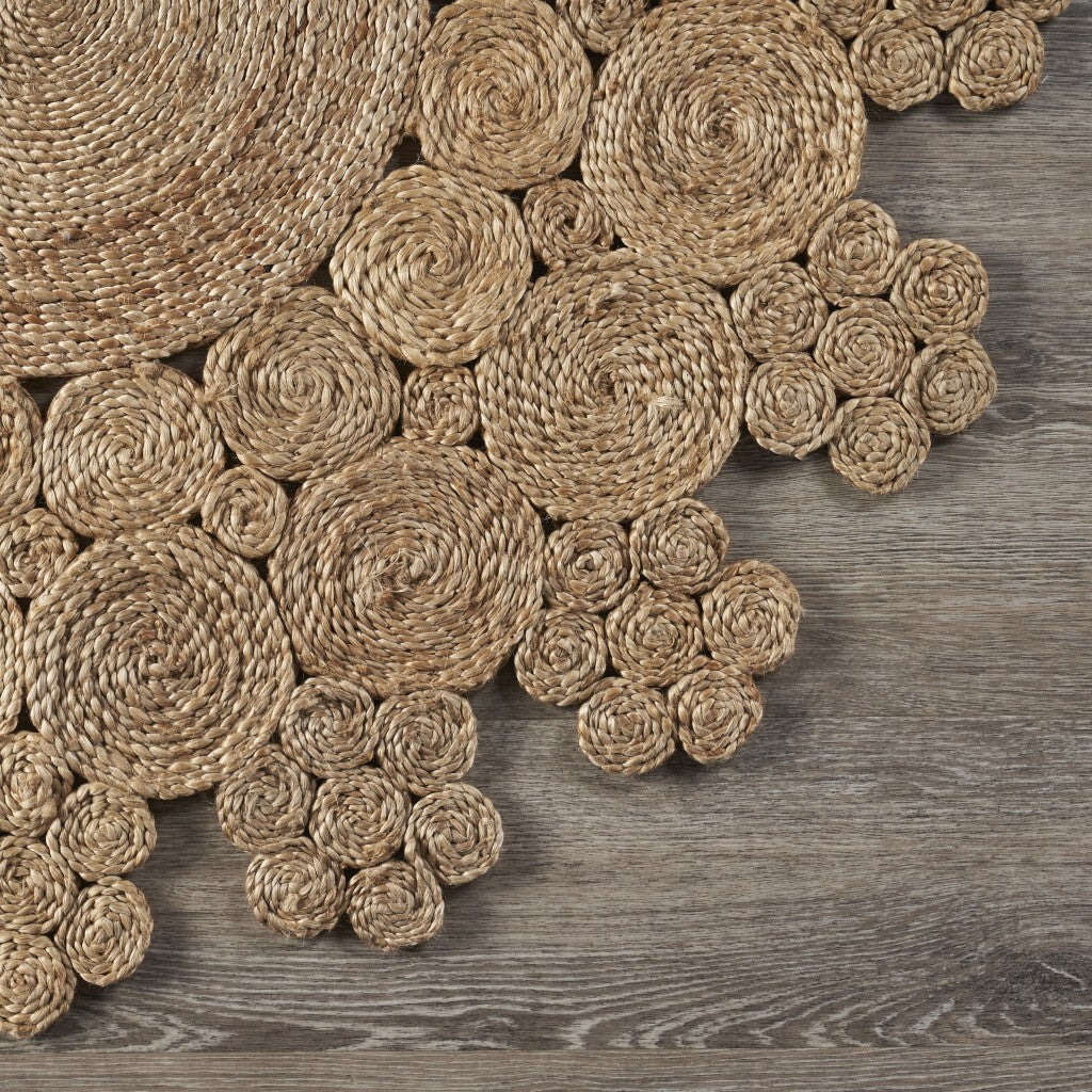 Dazzling Concentric Natural Boutique Jute Rug