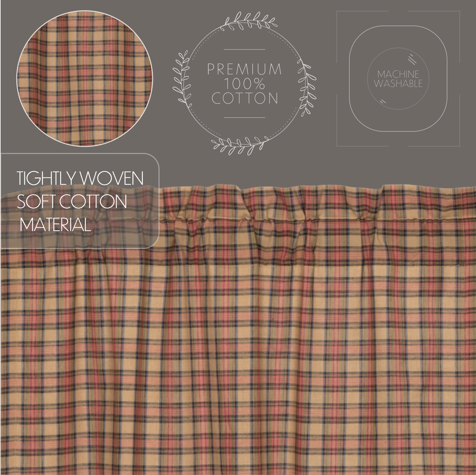 Crosswoods Prairie Swag Set of 2 36x36x18