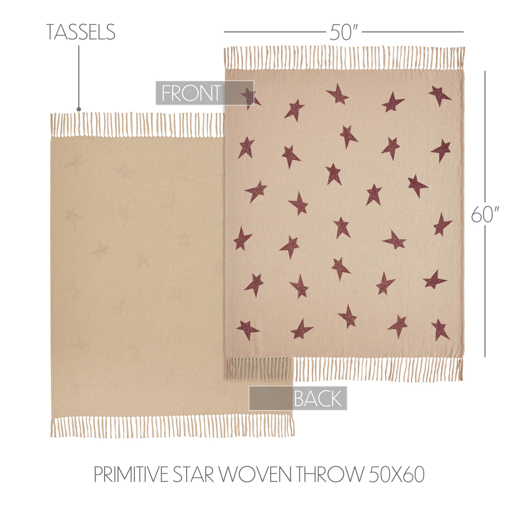 Gable Primitive Star Woven Throw 50x60