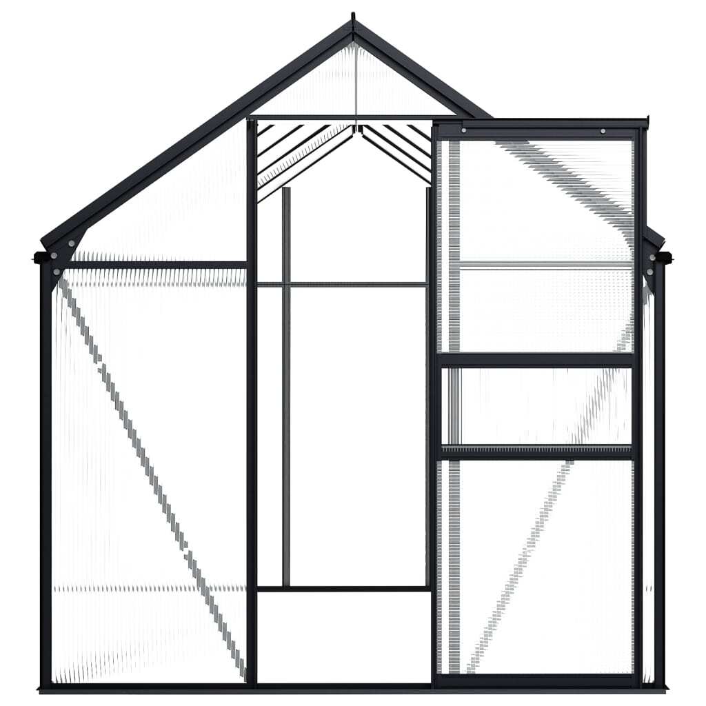 Greenhouse Anthracite, Transparent Aluminum, Polycarbonate