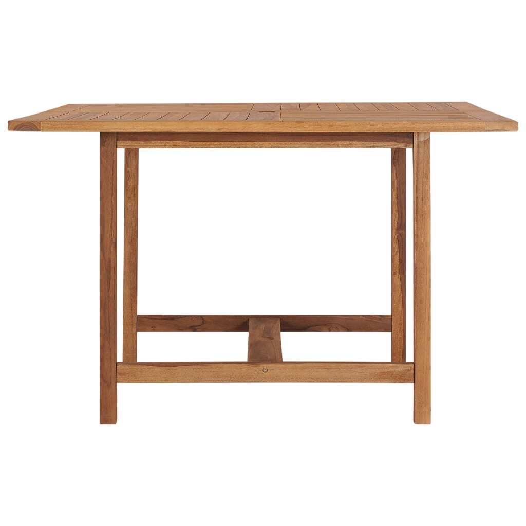 Dining Table Warm golden brown Solid teak wood 47.2x47.2 in