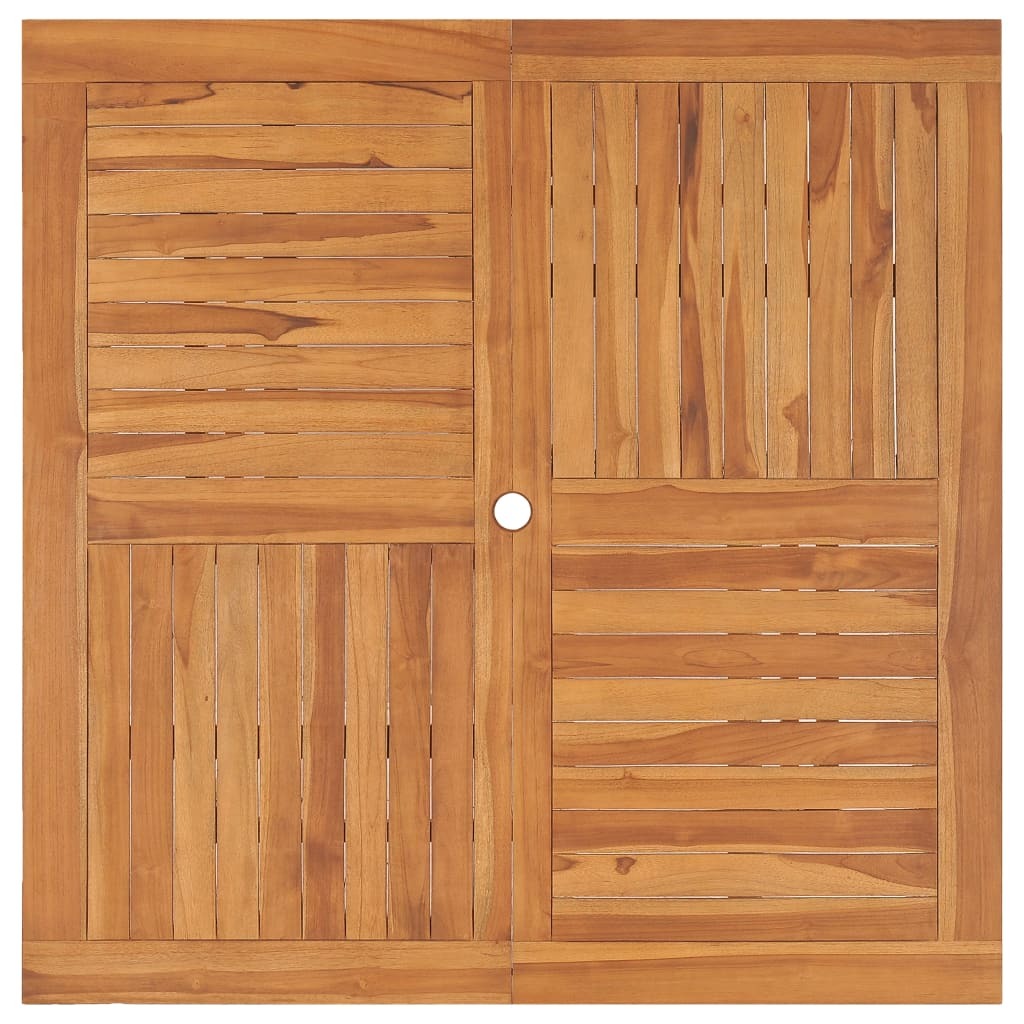 Dining Table Warm golden brown Solid teak wood 47.2x47.2 in