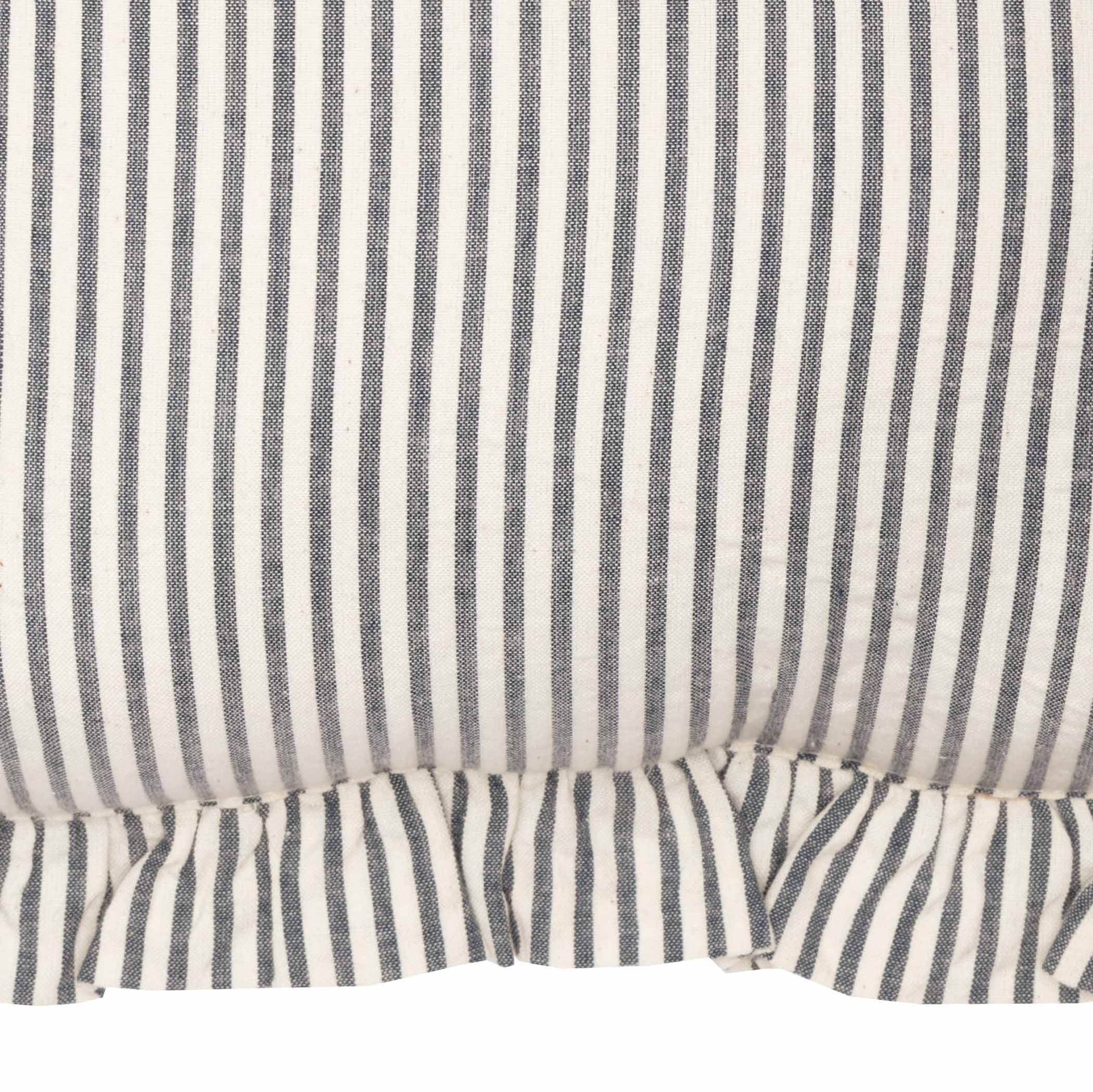 Hatteras Seersucker Blue Ticking Stripe Fabric Pillow 14x22