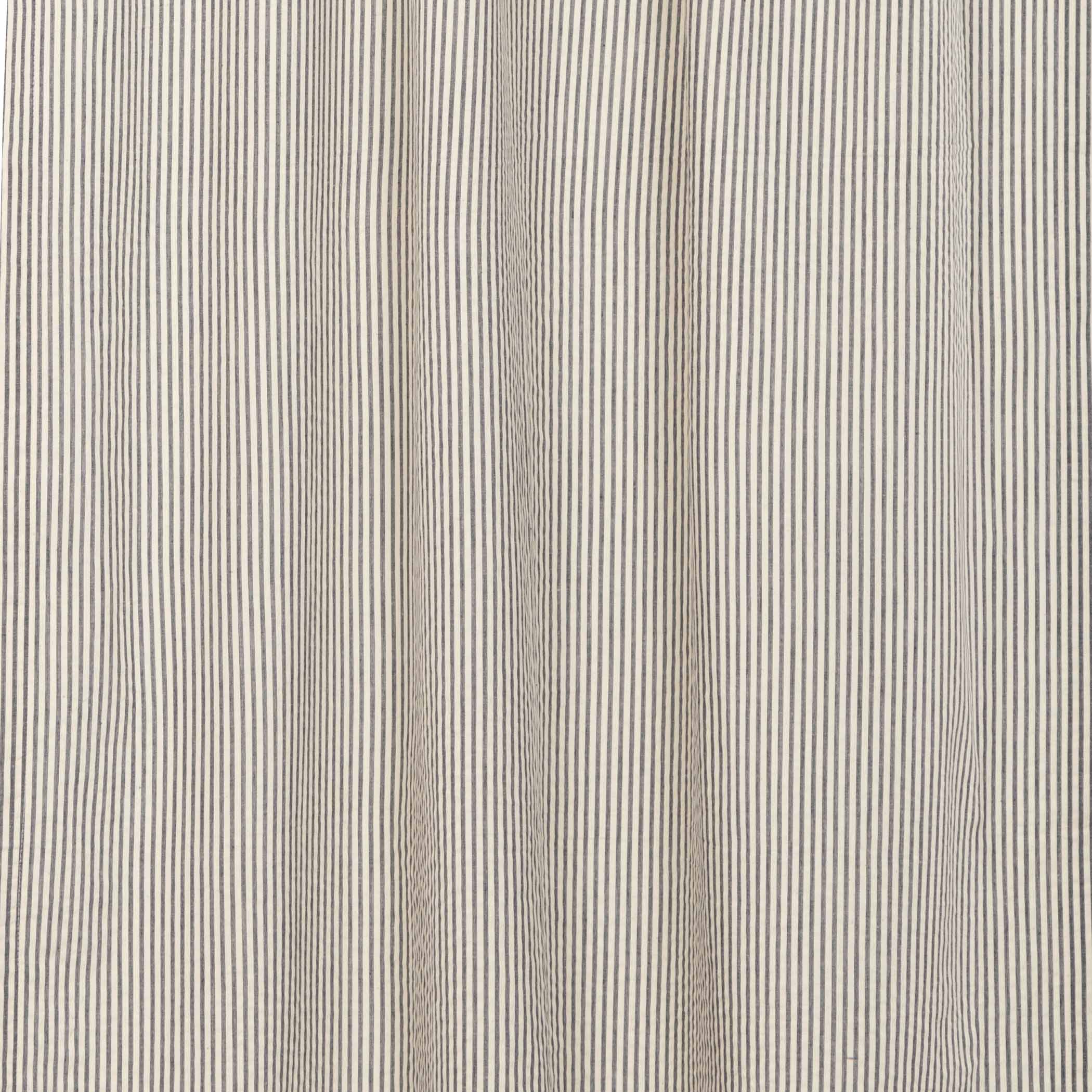 Hatteras Seersucker Blue Ticking Stripe Prairie Swag Set of 2 36x36x18