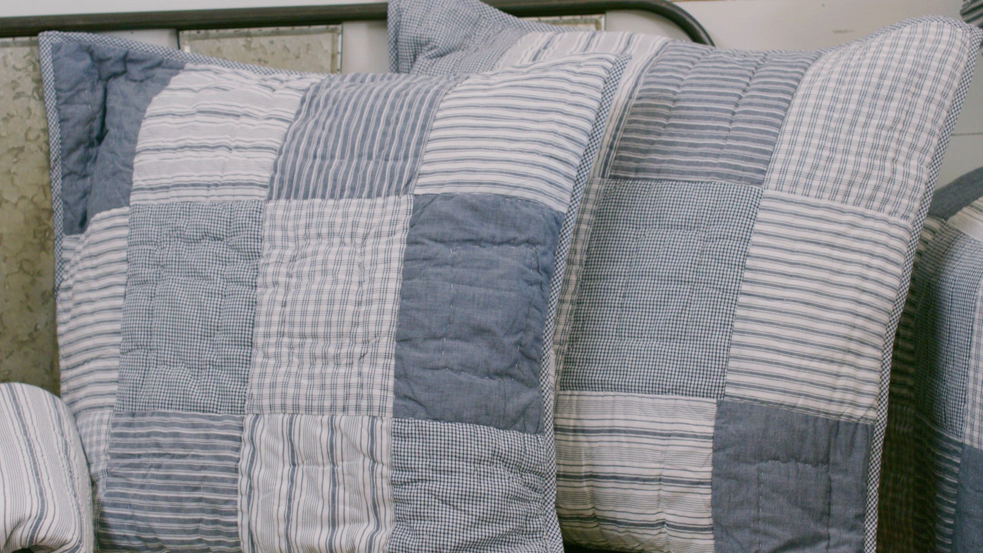 Sawyer Mill Blue Quilted Euro Sham 26x26