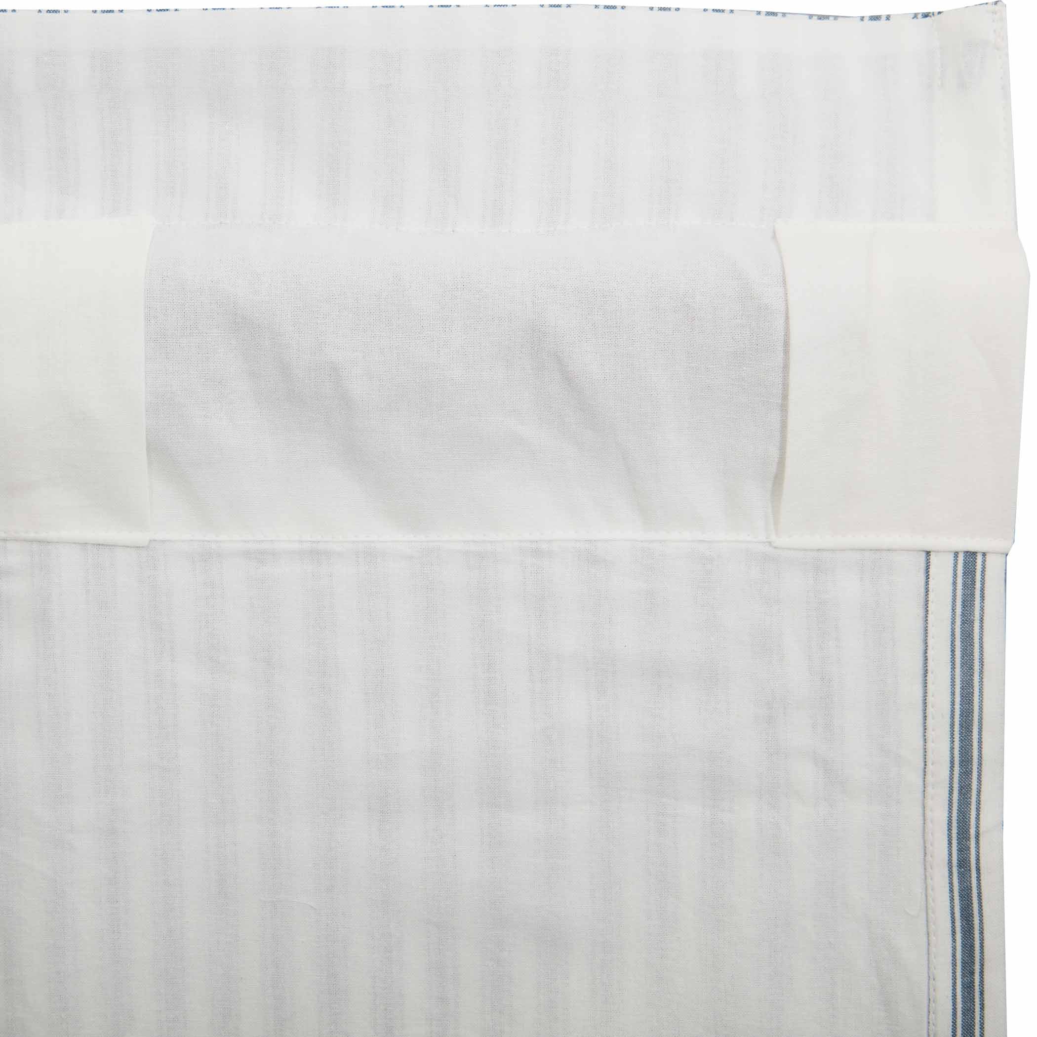 Sawyer Mill Blue Ticking Stripe Prairie Swag Set of 2 36x36x18