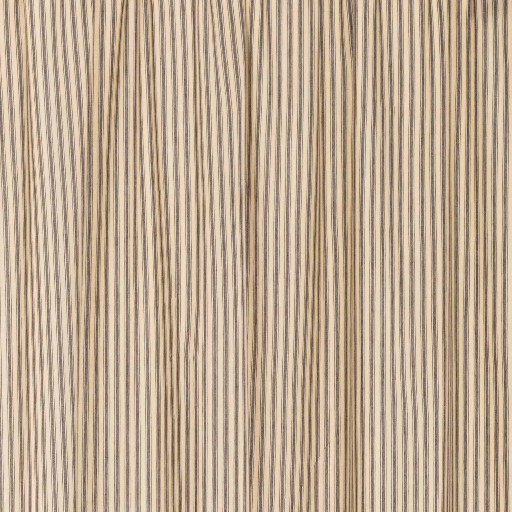 Sawyer Mill Charcoal Ticking Stripe Short Panel Set of 2 63x36