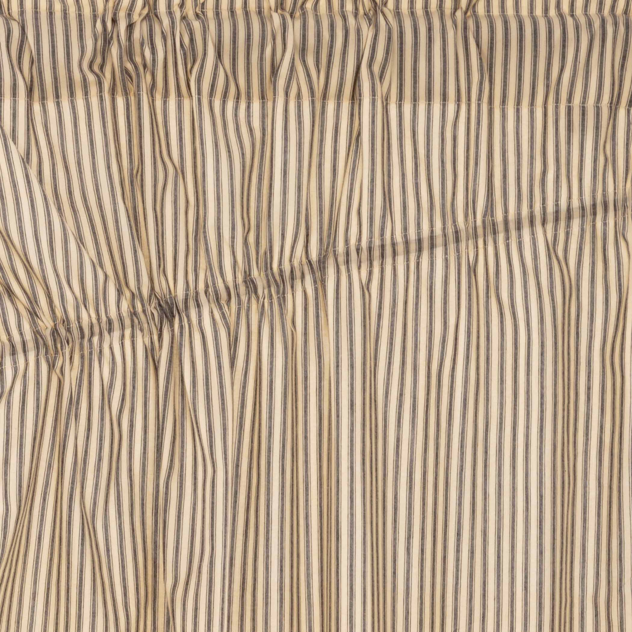 Sawyer Mill Charcoal Ticking Stripe Prairie Swag Set of 2 36x36x18
