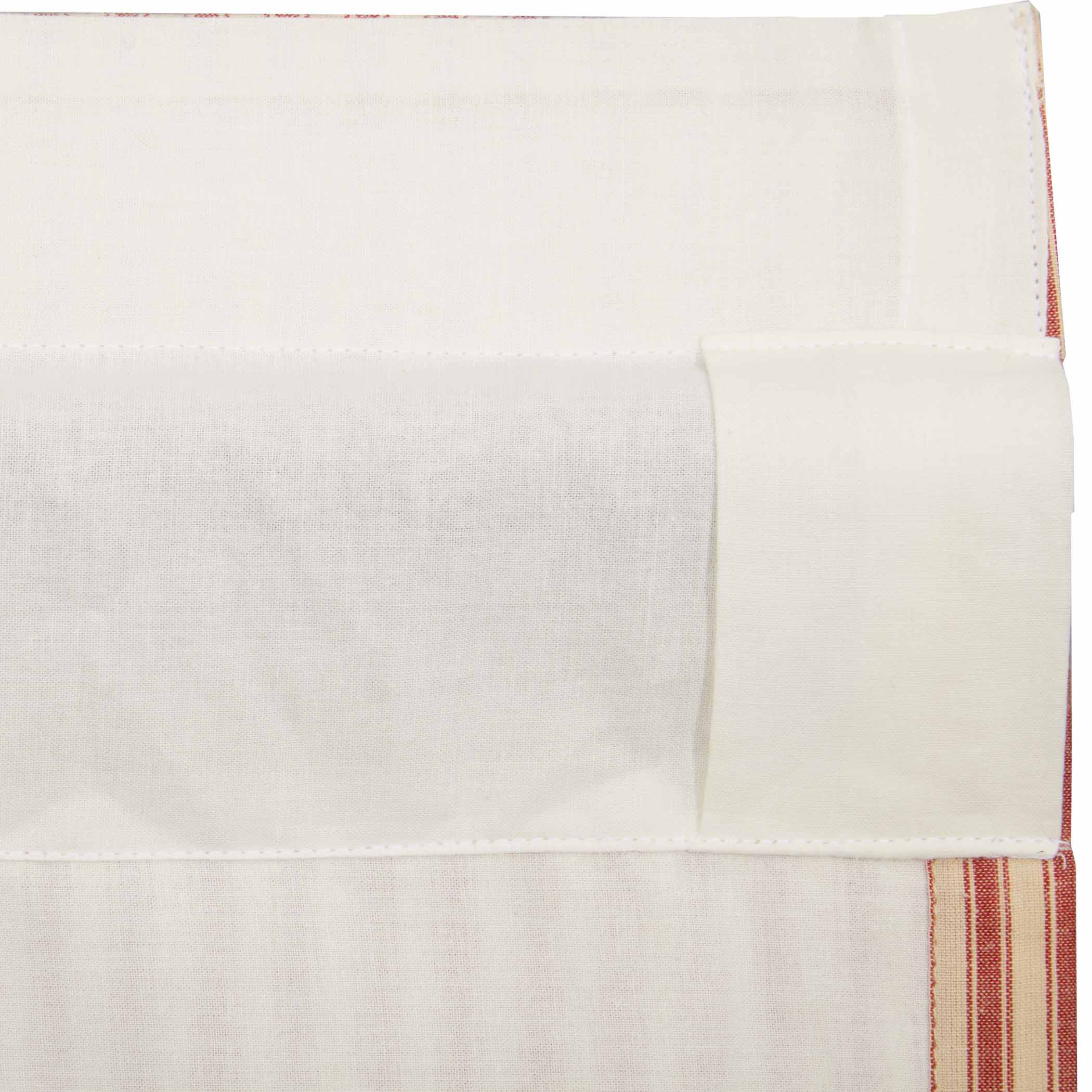 Sawyer Mill Red Ticking Stripe Prairie Swag Set of 2 36x36x18
