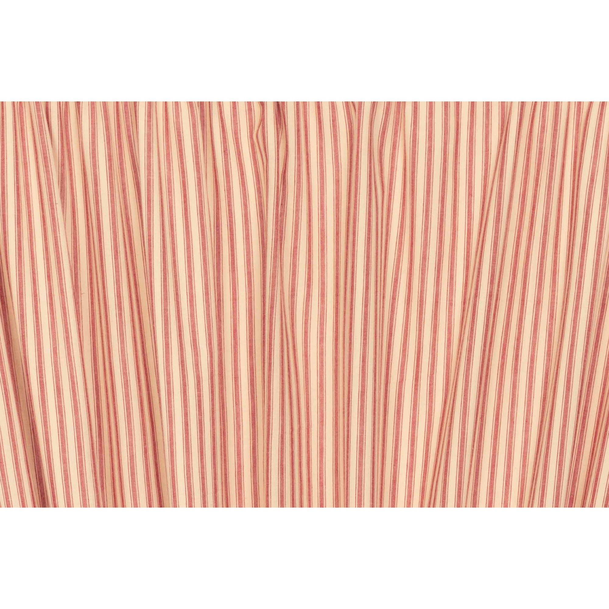 Sawyer Mill Red Ticking Stripe Prairie Swag Set of 2 36x36x18