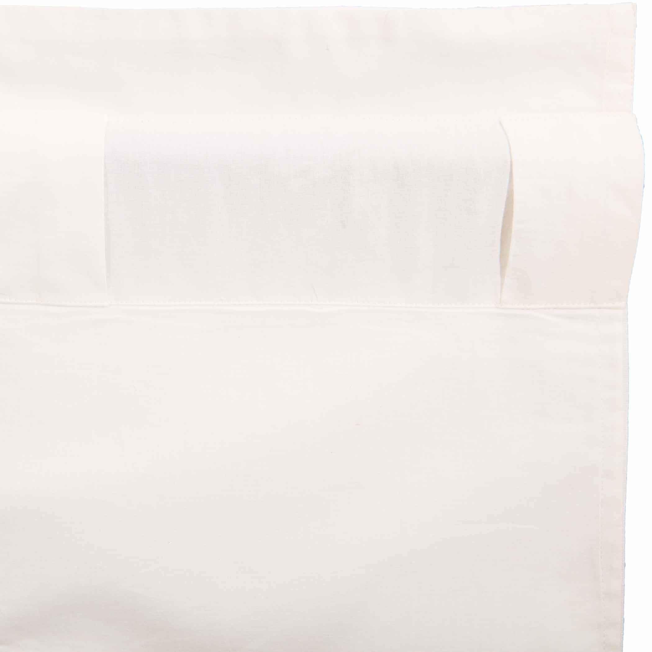 Simple Life Flax Antique White Ruffled Short Panel Set of 2 63x36
