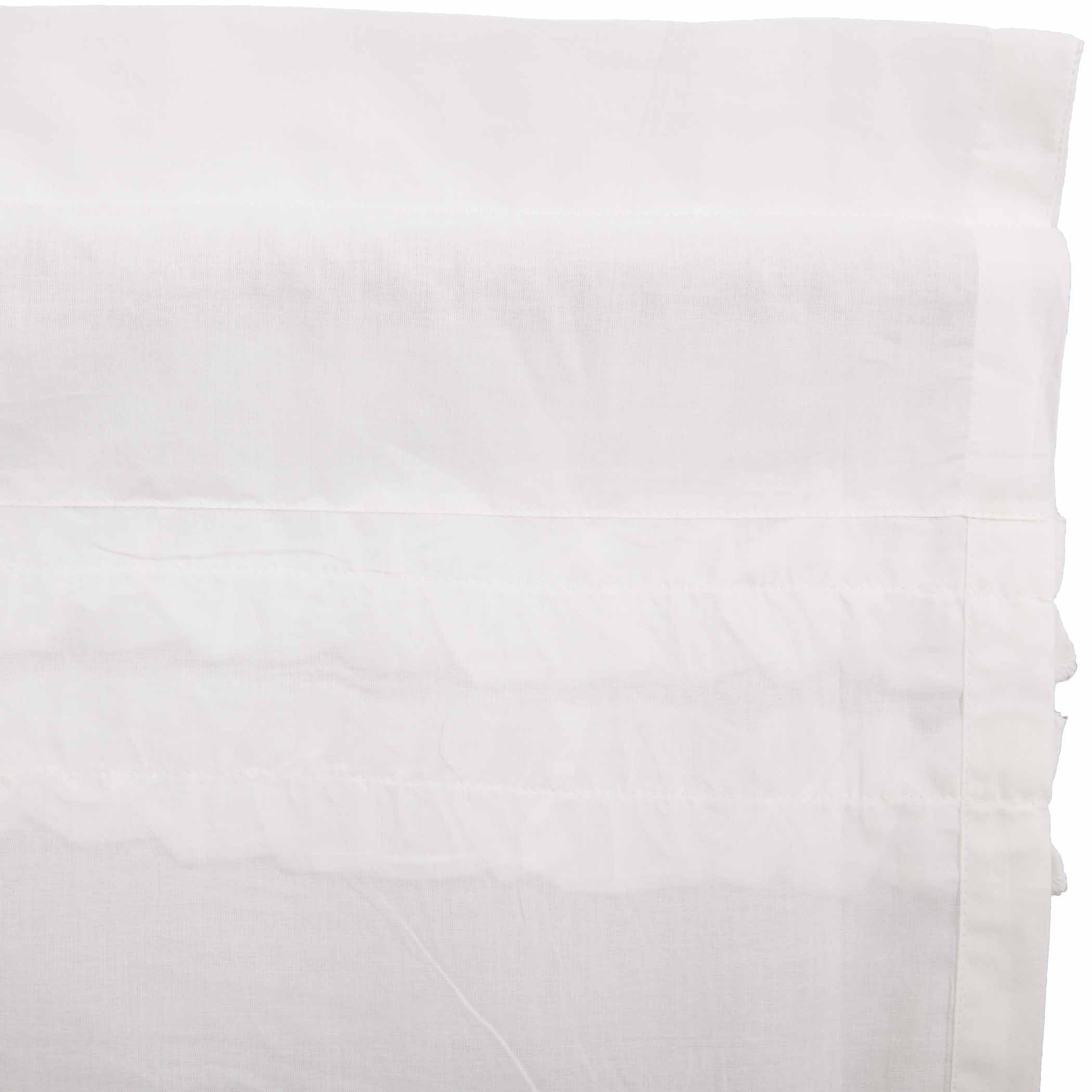 White Ruffled Sheer Petticoat Prairie Swag Set of 2 36x36x18