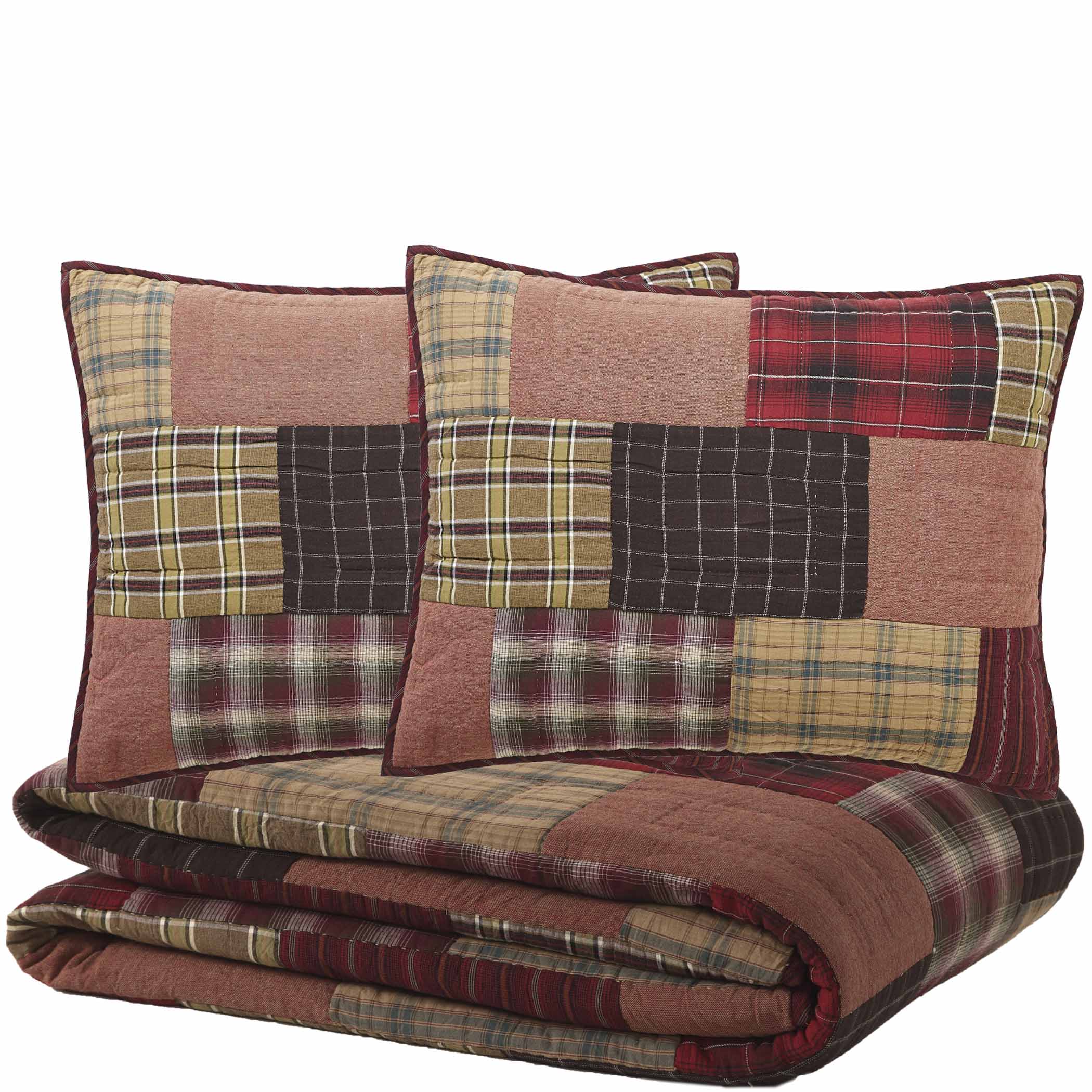 Wyatt Queen Quilt Set; 1-Quilt 90Wx90L w/2 Shams 21x27