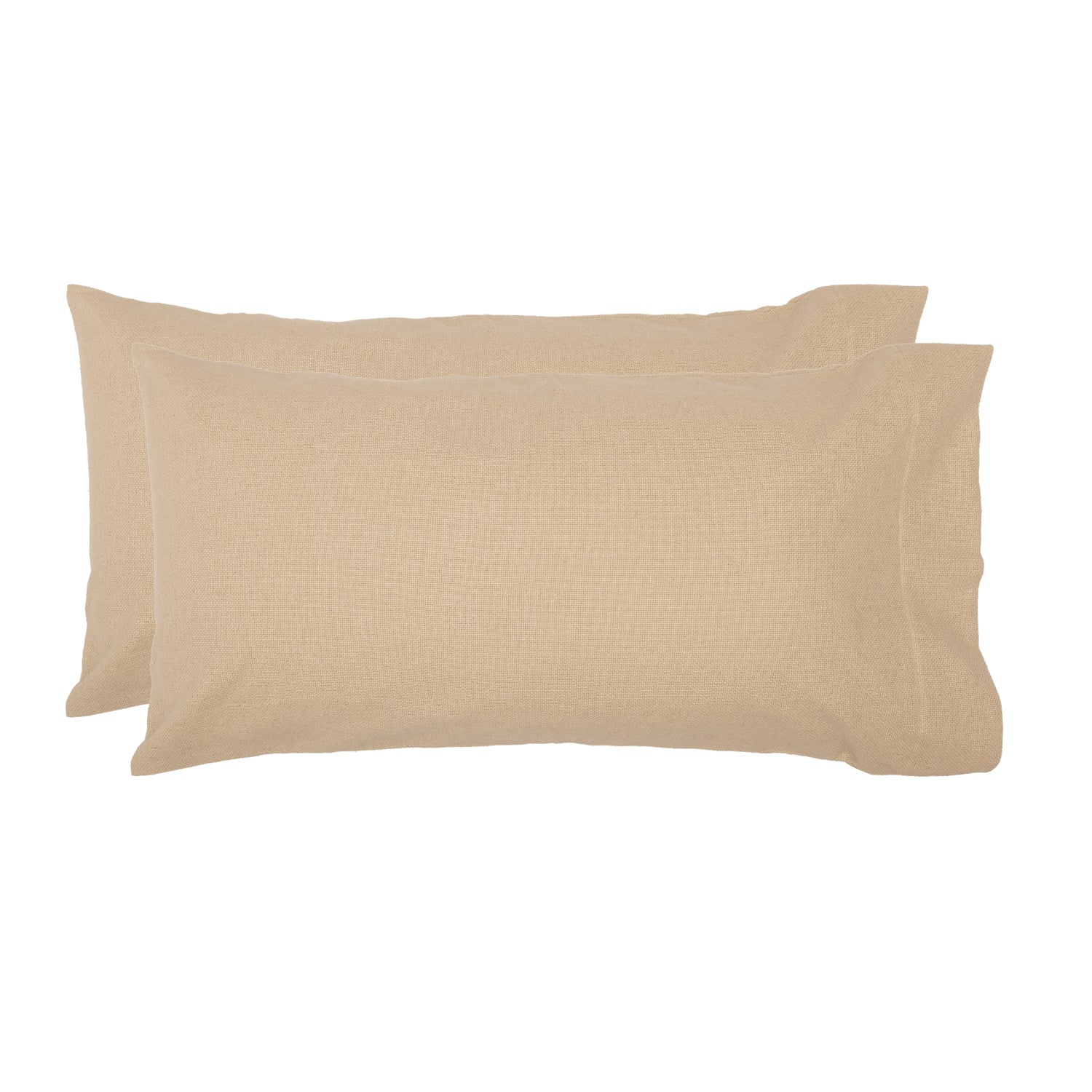 Burlap Vintage King Pillow Case Set of 2 21x40