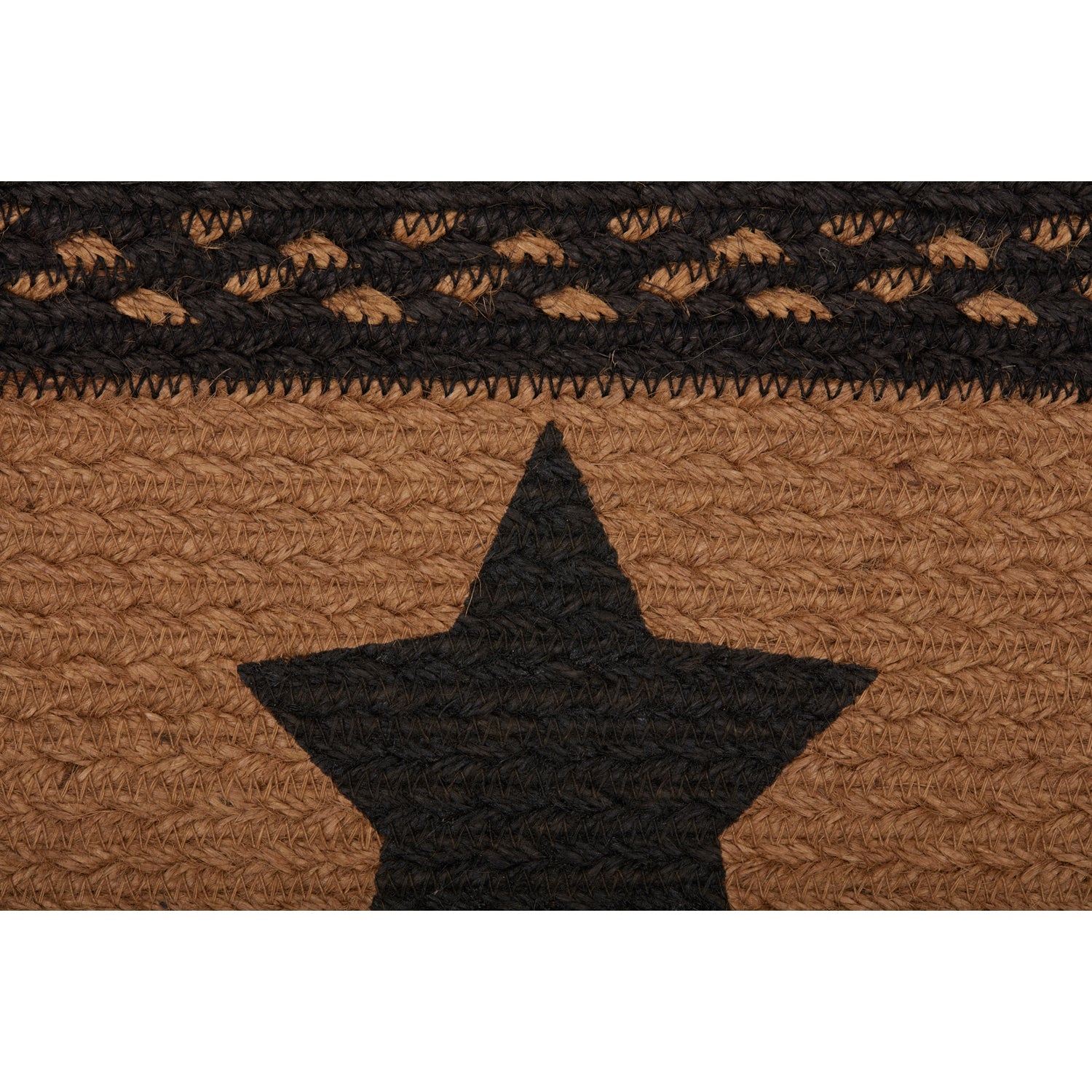 Farmhouse Jute Stair Tread Stencil Stars Oval Latex 8.5x27