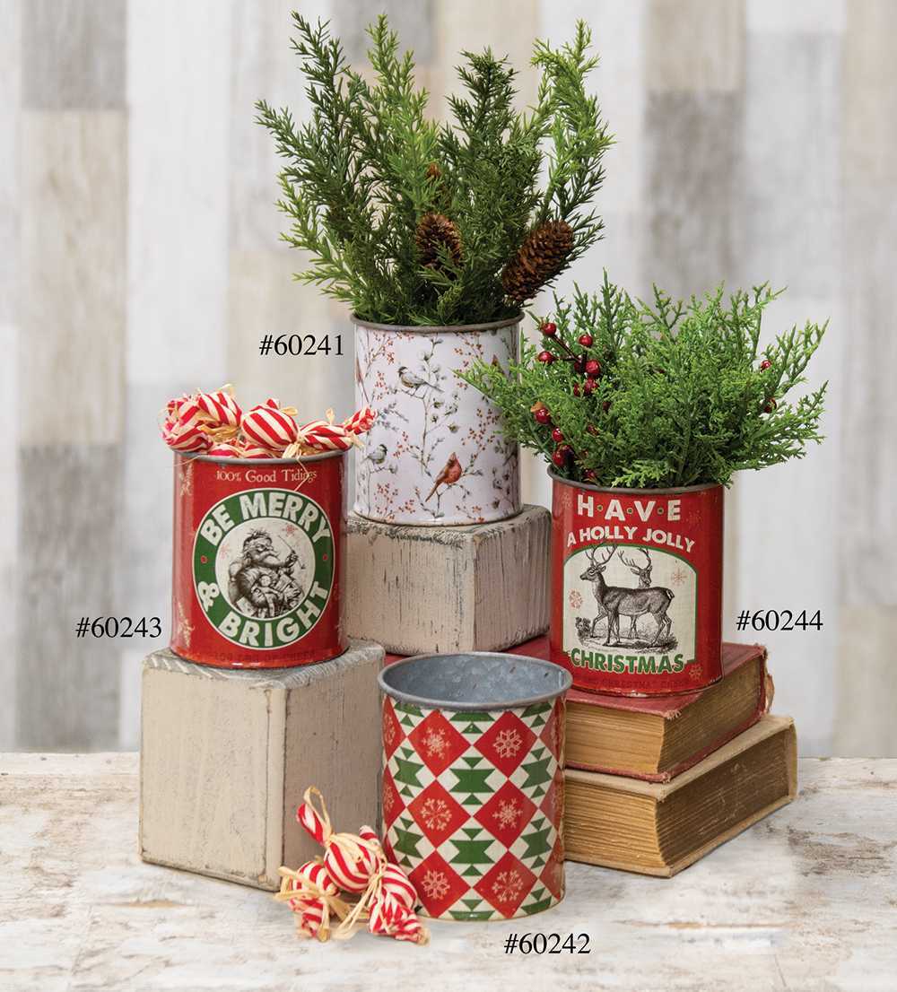 Holly Jolly Christmas Metal Can