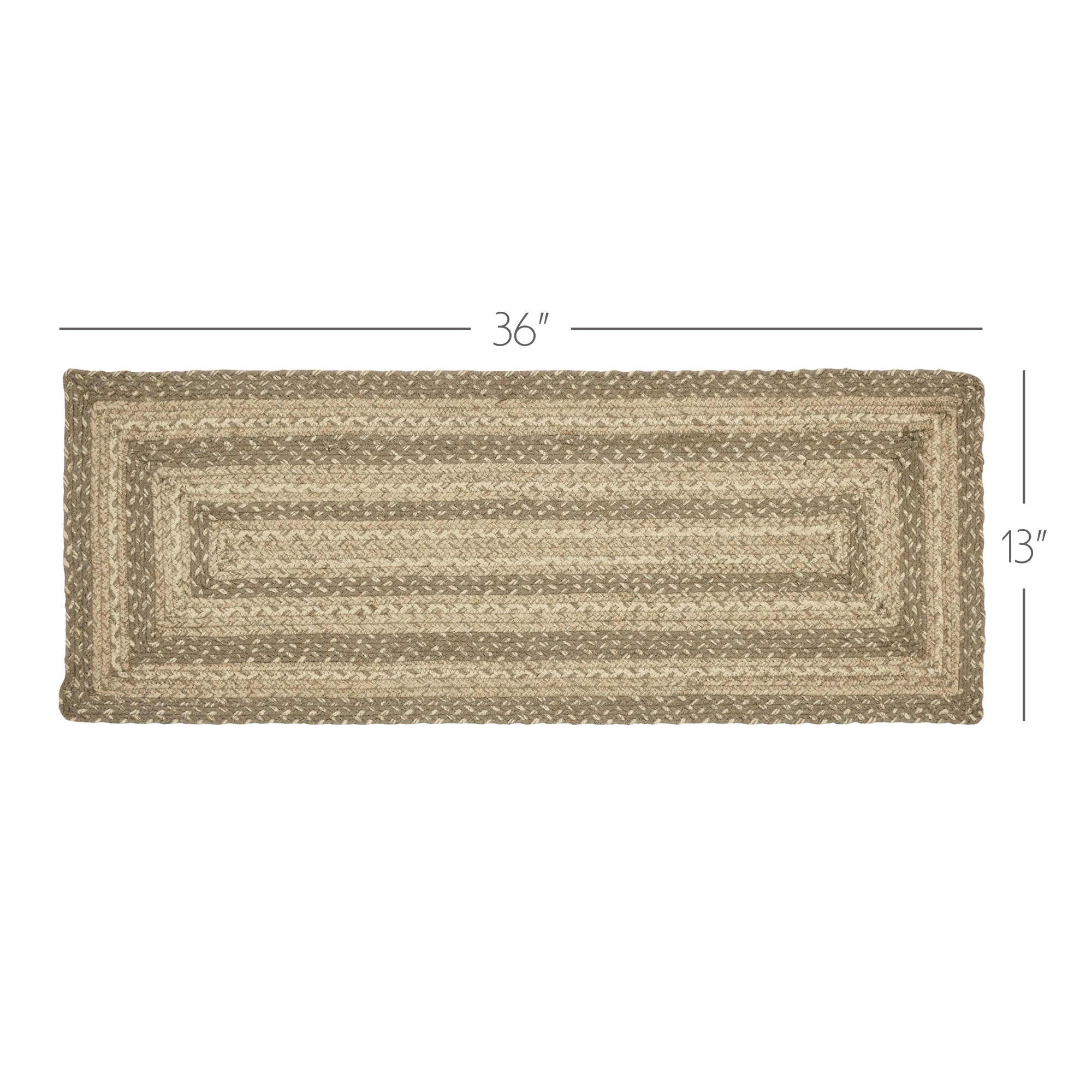 Cobblestone Jute Rect Runner 13x36